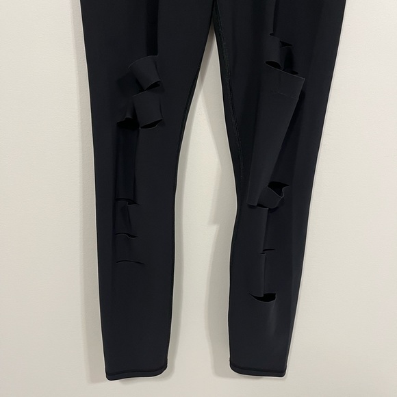 Alo Yoga High Waist Ripped Warrior Leggings Black S - Picture 9 of 16